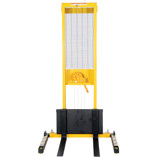 Manual Stacker, Hand Winch Operated, 770 lbs. Capacity, 60" Max Lift Brunswick Fyr & Safety