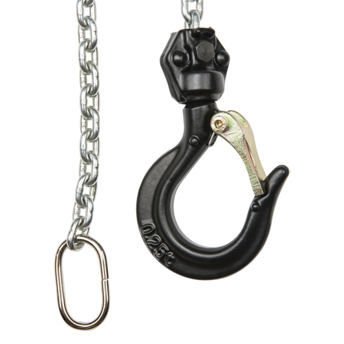 Mini Lever Hoist, 5' Lift, 500 lbs. (0.25 tons) Capacity, Zinc Plated Chain Brunswick Fyr & Safety