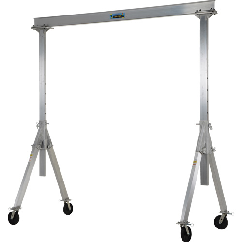 Adjustable Aluminum Gantry Crane, 8' L, 2000 lbs. (1 tons) Capacity Brunswick Fyr & Safety