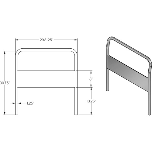 30" Chrome Handle for Platform Truck Brunswick Fyr & Safety