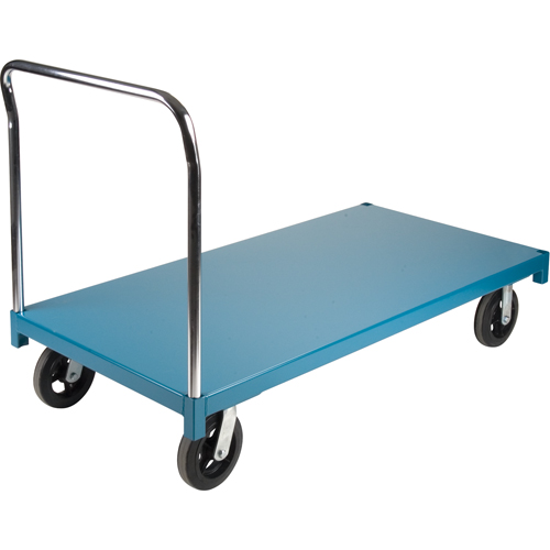 Chariot &agrave; plateforme robuste, 60" lo x 30" la x Capacit&eacute; 2000 lb, Roues en Caoutchouc Brunswick Fyr & Safety