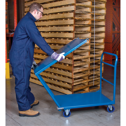 Chariots &agrave; tablettes/plateforme, Acier, 24" la x 36" p x 40" h, Capacit&eacute; de la plateforme 1300 lb Brunswick Fyr & Safety