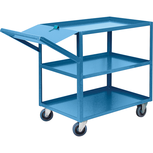Order Picking Carts, 36" H x 24" W x 52" D, 3 Shelves, 1200 lbs. Capacity Brunswick Fyr & Safety