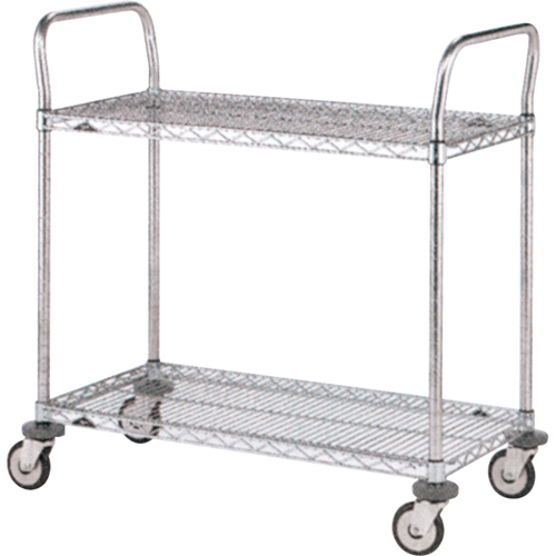 Standard-Duty Utility Carts, Stainless Steel, 24" x 39" x 24", 500 lbs. Capacity Brunswick Fyr & Safety