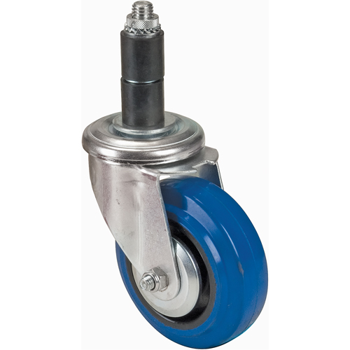 Rubber Stem Caster, Swivel, 4" (101.6 mm) Dia. Brunswick Fyr & Safety
