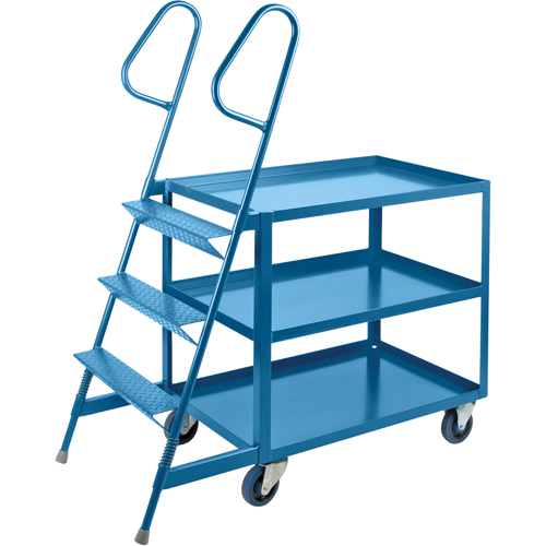 Stock Picking Carts, Steel, 24" W x 52" D, 3 Shelves, 1200 lbs. Capacity Brunswick Fyr & Safety