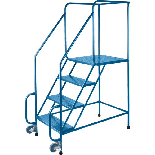&eacute;chelles Tilt-N-Roll, Acier, 4 marches, Largeur 22", 24" p x 38" h marche pali&egrave;re Brunswick Fyr & Safety