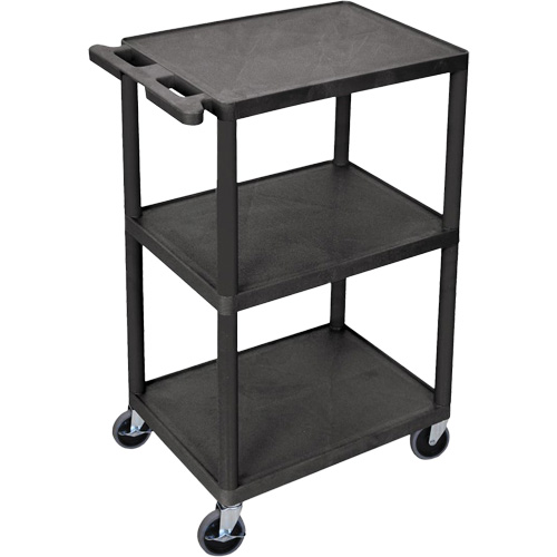 Utility Cart, 3 Tiers, 18" x 40" x 24", 400 lbs. Capacity Brunswick Fyr & Safety