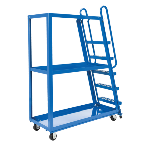 Chariot &agrave; cueillette, Acier, 21-7/8" la x 56-1/8" p, 3 tablettes, Capacit&eacute; 1000 lb Brunswick Fyr & Safety