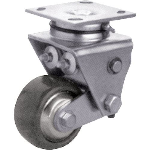 Roulette robuste, Pivotant, 4" (101,6 mm), Elastom&egrave;re dur, 900 lb (408 kg) Brunswick Fyr & Safety