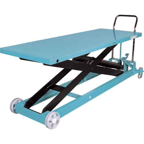 Heavy-Duty Hydraulic Scissor Lift Table, 80-1/8" L x 29-1/2" W, Steel, 2200 lbs. Capacity Brunswick Fyr & Safety