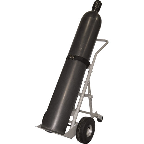 Chariots &agrave; quatre roues pour bouteilles, Roues Pneumatique, Base de 10" la x 8" lo, 1000 lb Brunswick Fyr & Safety