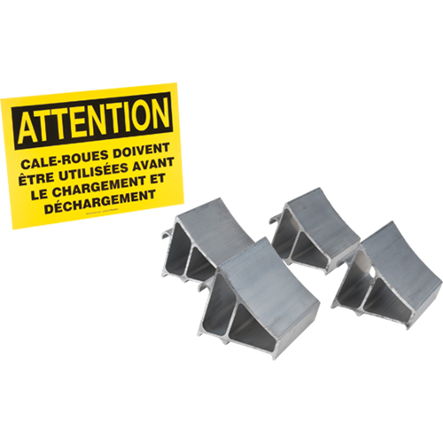 Aluminum Wheel Chock Kit, 7" W x 6" D x 6" H Brunswick Fyr & Safety