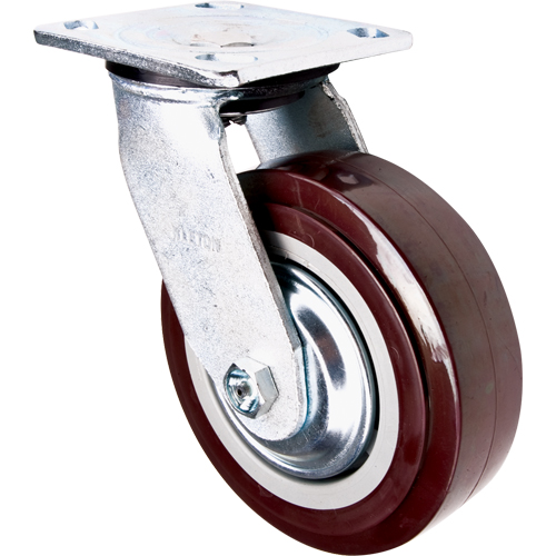Roulette, Pivotant, 6" (152,4 mm), Polyur&eacute;thane, 850 lb (385 kg) Brunswick Fyr & Safety