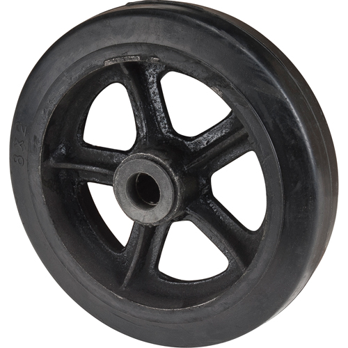 Mold-On Rubber Wheel, 8" (203 mm) Dia. x 2" (51 mm) W, 400 lbs. (181 kg.) Capacity Brunswick Fyr & Safety