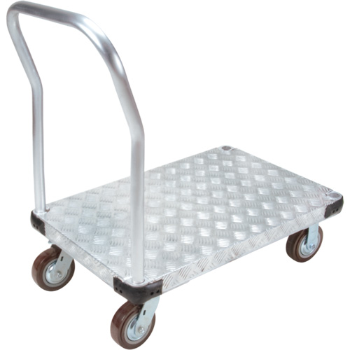 Aluminum Platform Truck, 24" W x 36" L, 3400 lbs. Cap., Polyurethane Wheels Brunswick Fyr & Safety