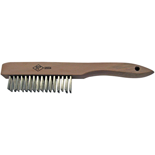 Scratch Brush, Stainless Steel, 4 x 16 Wire Rows Brunswick Fyr & Safety