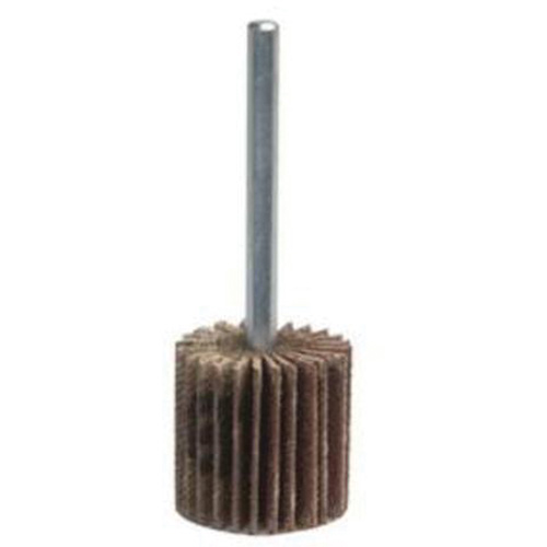 Mini-meule &agrave; lamelles avec moyeu, Oxyde d'aluminium, Grain 120, 1" x 1/2" x 1/4" Brunswick Fyr & Safety