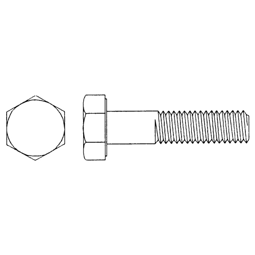 Hex Head Cap Screw, 1-1/8"-7 Dia., 3-1/2" L, Plain, Coarse, Grade 5 Brunswick Fyr & Safety