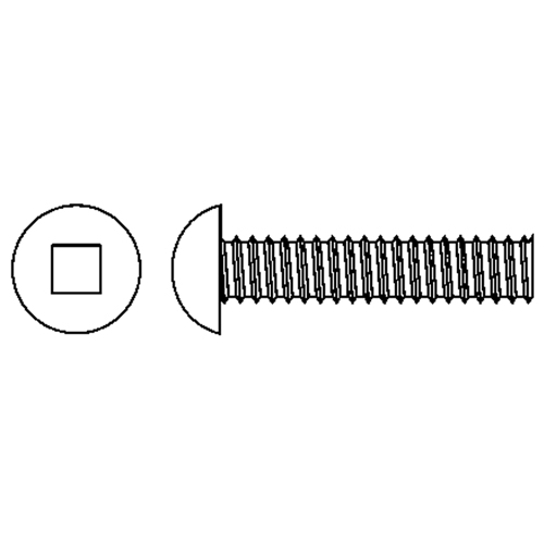 Round Head Machine Screws, #10-24 x 1-3/4" L, Zinc Plated Brunswick Fyr & Safety