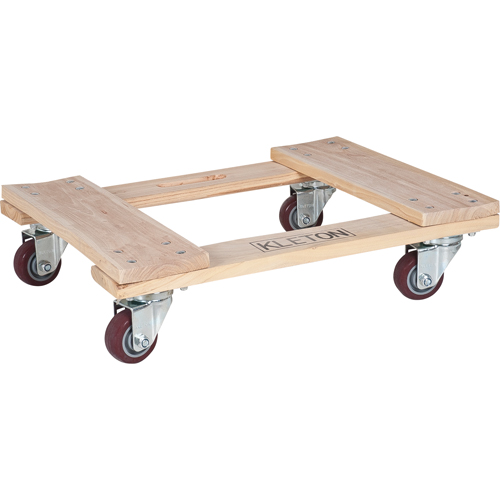 Socle roulant en bois dur, Roues en Polyur&eacute;thane, Capacit&eacute; de 900 lb, 18" la x 24" p x 7" h Brunswick Fyr & Safety
