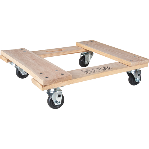 Socle roulant en bois dur, Roues en Polyol&eacute;fine, Capacit&eacute; de 1000 lb, 18" la x 24" p x 7" h Brunswick Fyr & Safety