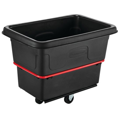 Heavy-Duty Utility Truck, Black Recycled Plastic, 26"/38-3/8" L x 26"/38-2/5" W x 28-1/4"/28-3-10" H, 8 cu. Ft. Volume, 700 lbs. Capacity Brunswick Fyr & Safety
