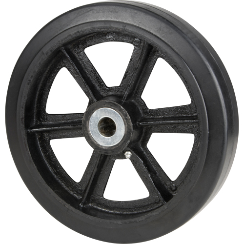Mold-On Rubber Wheels, 6" (152.4 mm) Dia. x 2" (50.8 mm) W, 500 lbs. (226.796 kg.) Capacity Brunswick Fyr & Safety