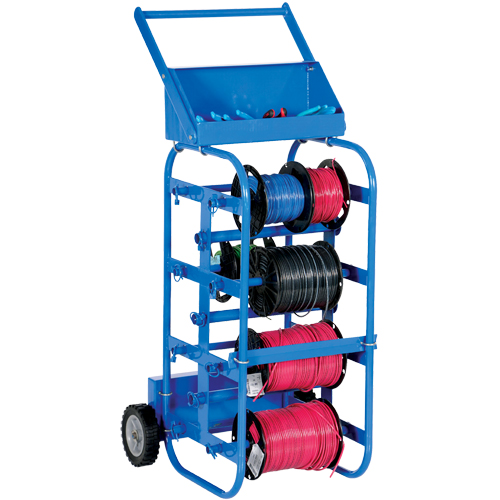 Portable Wire Reel Caddy, Steel, 11 Rod, 19-1/2" W x 43-1/4" H x 17-1/2" D, 150 lbs. Capacity Brunswick Fyr & Safety