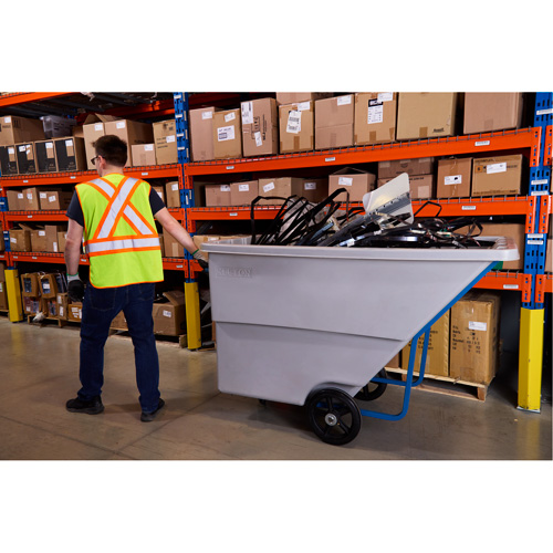 Tilt Truck, Polyethylene, 1.1 cu. yd., 1250 lbs. Load Capacity Brunswick Fyr & Safety