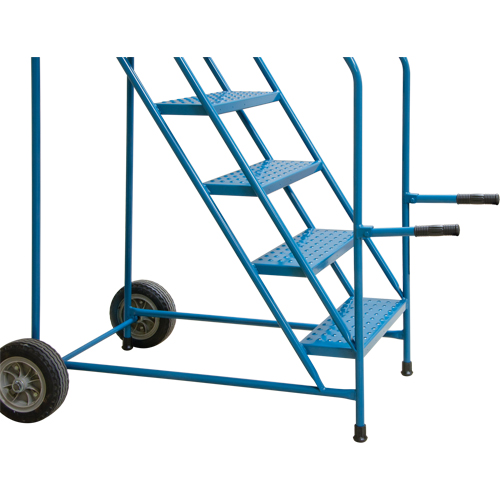 Trailer Access Rolling Ladder with Rails, 4 Steps, 22" Step Width, 37" Platform Height, Steel Brunswick Fyr & Safety