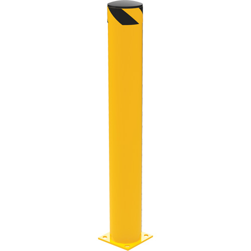 Butoir de s&eacute;curit&eacute;, Acier, 48" h x 6,5" la, Jaune Brunswick Fyr & Safety