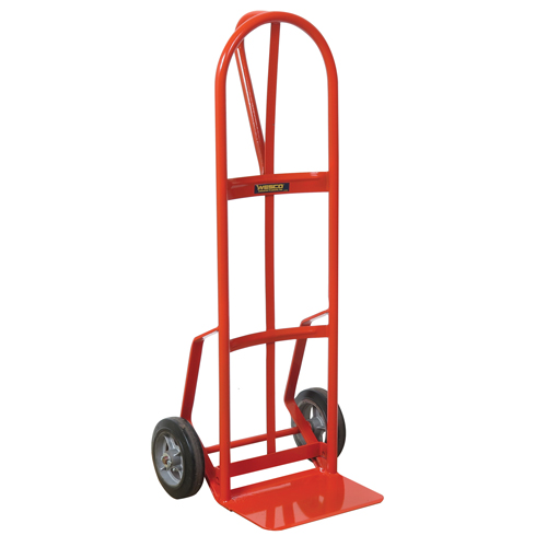 Hand Truck with Reinforced Noseplate - 126DRN-HB , P-Handle Handle, Steel, 51" Height, 800 lbs. Capacity Brunswick Fyr & Safety