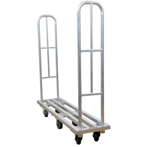 Aluminum U-Boat Platform Truck, 16" W x 63" L, 1322 lbs. Cap., Polyurethane Wheels Brunswick Fyr & Safety