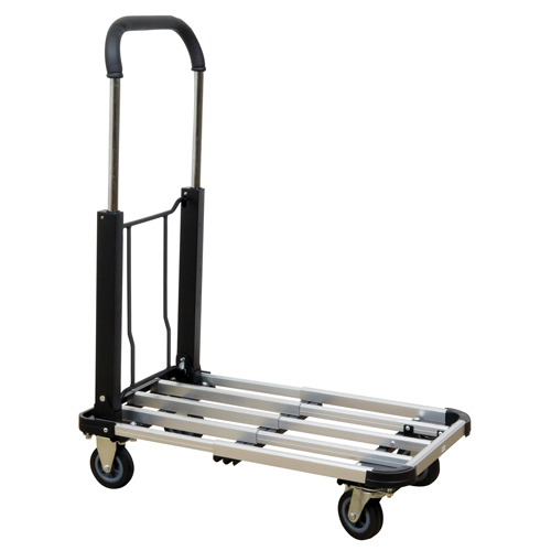 Folding Handle Platform Truck, Aluminum, 300 lbs., 28" L x 16" W, 37.75" High Brunswick Fyr & Safety