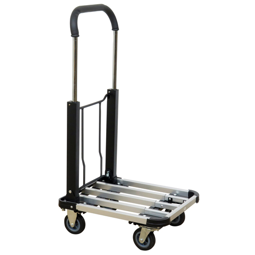 Folding Handle Platform Truck, Aluminum, 300 lbs., 28" L x 16" W, 37.75" High Brunswick Fyr & Safety