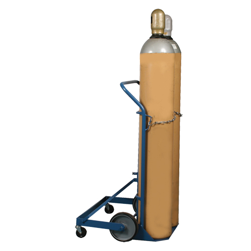 Professional Double Gas Cylinder Truck CC-2, Mold-on Rubber Wheels, 16-7/8" W x 7-1/4" L Base, 500 lbs. Brunswick Fyr & Safety