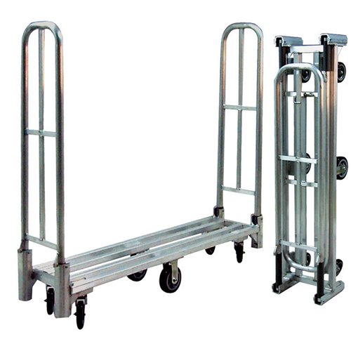 Aluminum U-Boat Folding Utility Cart, 16" W x 60" L, 1500 lbs. Cap., Polyurethane Wheels Brunswick Fyr & Safety