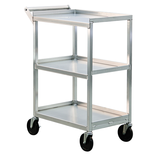 Utility Cart, 3 Tiers, 16-1/2" W x 39" H x 27-3/4" D, 350 lbs. Capacity Brunswick Fyr & Safety