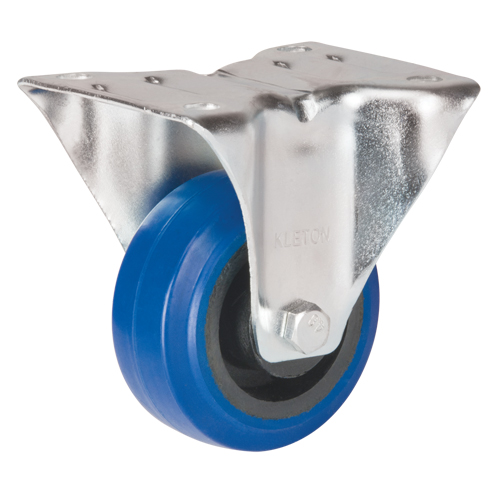 Blue Caster, Rigid, 3" (76 mm), Rubber, 285 lbs. (129 kg.) Brunswick Fyr & Safety