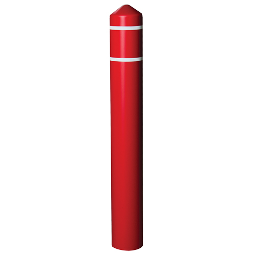 Enveloppe lisse pour butoir avec bandes r&eacute;fl&eacute;chissantes, 8" dia. x 56" l, Rouge Brunswick Fyr & Safety
