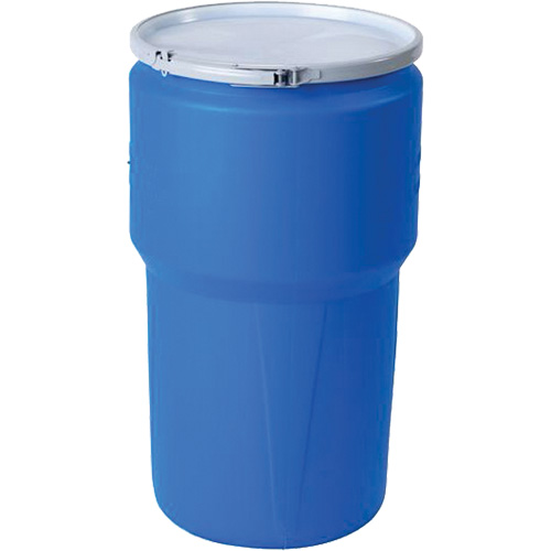 Nestable Polyethylene Drum, 14 US gal (11.7 imp. gal.), Open Top, Blue Brunswick Fyr & Safety