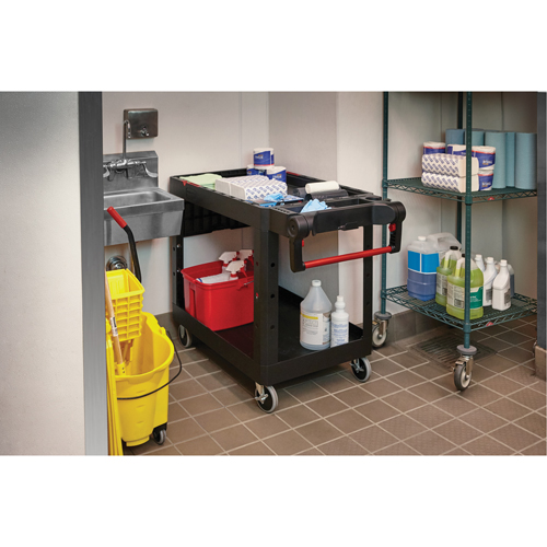 Chariot utilitaire robuste et polyvalent, 2 tiers, 17-3/4" x 36" x 46-1/5", Capacit&eacute; 500 lb Brunswick Fyr & Safety