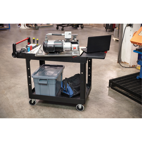 Chariot utilitaire robuste et polyvalent, 2 tiers, 17-3/4" x 36" x 46-1/5", Capacit&eacute; 500 lb Brunswick Fyr & Safety