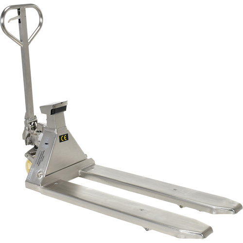 Scale Pallet Truck, 45.69" L x 21.875" W, 5000 lbs. Cap. Brunswick Fyr & Safety