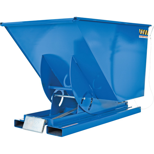 Self-Dumping Hopper, Steel, 1 cu.yd., Blue Brunswick Fyr & Safety