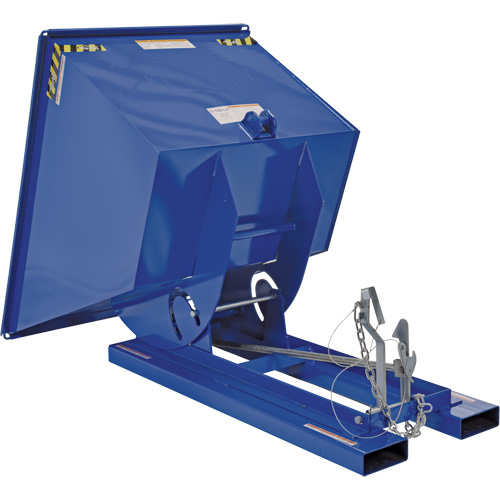 Self-Dumping Hopper, Steel, 1 cu.yd., Blue Brunswick Fyr & Safety