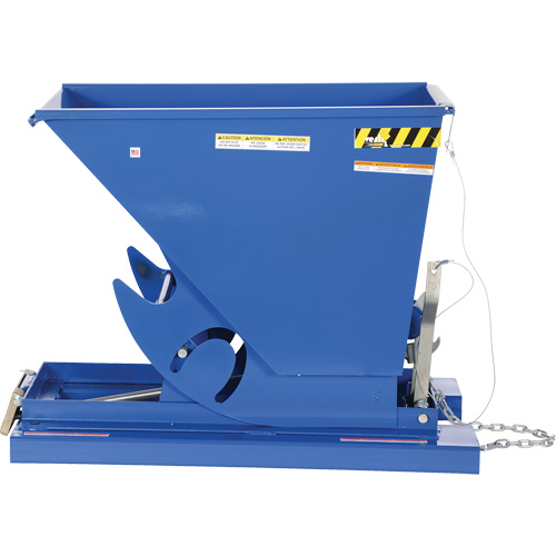 Conteneur autobasculeur, Acier, 1/3 vg³, Bleu Brunswick Fyr & Safety