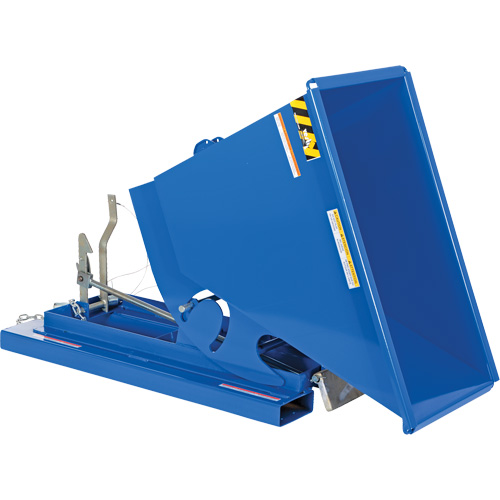 Conteneur autobasculeur, Acier, 1/3 vg³, Bleu Brunswick Fyr & Safety