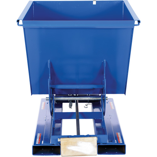 Self-Dumping Hopper, Steel, 1/2 cu.yd., Blue Brunswick Fyr & Safety